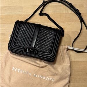 Rebecca Minkoff Chevron Black Crossbody Bag